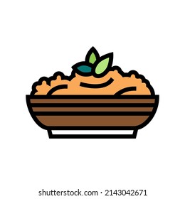 puree carrot color icon vector. puree carrot sign. isolated symbol illustration