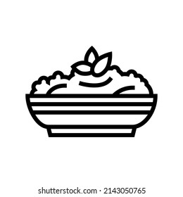 puree carrot line icon vector. puree carrot sign. isolated contour symbol black illustration