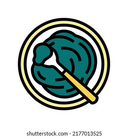 puree spinach color icon vector. puree spinach sign. isolated symbol illustration