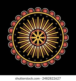 puri Chariot mandala vector graphics design