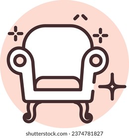 Reinigung, Illustration oder Symbol, Vektorgrafik auf weißem Hintergrund.