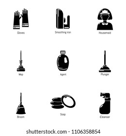 Purification icons set. Simple set of 9 purification vector icons for web isolated on white background