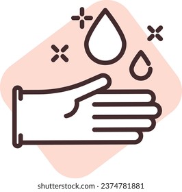 Purification latex, illustration or icon, vector on white background.