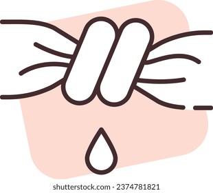 Lundario purificador, ilustración o icono, vector sobre fondo blanco.
