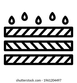 Purification layer water icon. Outline Purification layer water vector icon for web design isolated on white background