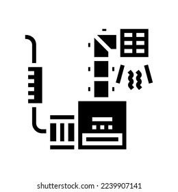 vector de icono de glifo del sistema de purificación. signo del sistema de depuración. ilustración de símbolo aislado