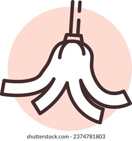 Säuberung Nassmopp, Illustration oder Symbol, Vektorgrafik auf weißem Hintergrund.