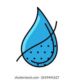 Purified water drop icon. Aqua or liquid thin line illustration.