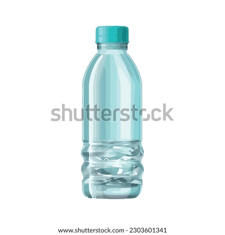 Purified water in plastic bottle for refreshmant over white