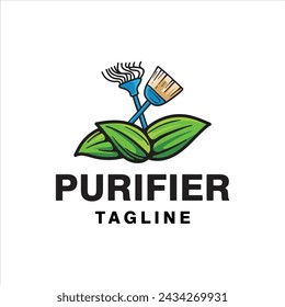 purificador o herramienta de limpieza home logo