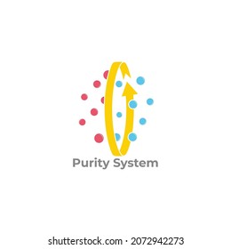 Reinigungs-Prozesssymbol Wasserluft Symbol bunter Vektorgrafik