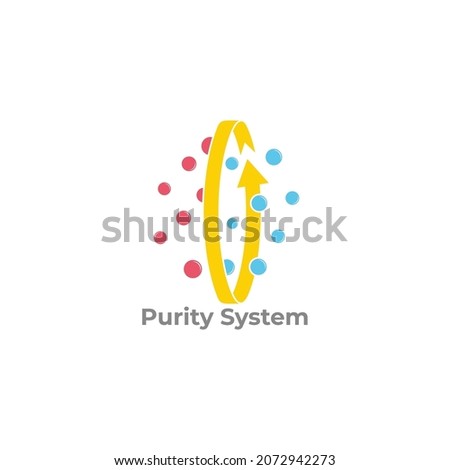 purify process symbol water air symbol colorful vector