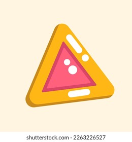 Purim carnival food, cookie, snack, hamantaschen, traditional food in cute cartoon style, vector decorative object for parties and festivals.