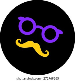 Purim Glasses and Mustache Icon