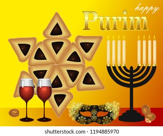 Purim greeting card