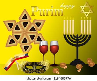 Purim greeting card