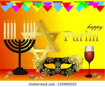 Purim greeting card