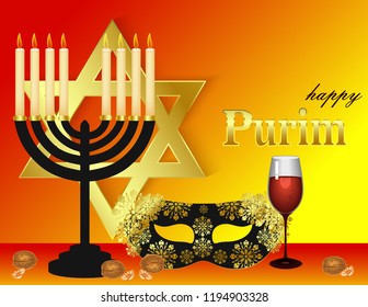 Purim greeting card