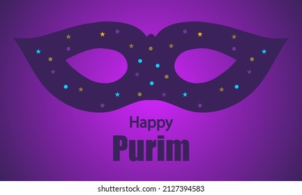 Purim Jewish religious holida, vector art illustration.