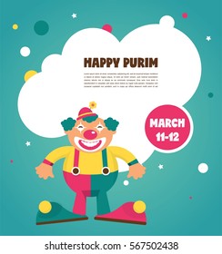 purim template design, Jewish holiday vector illustration