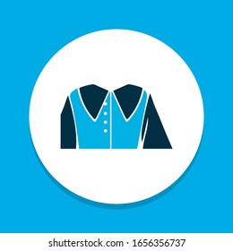 Puritan collar icon colored symbol. Premium quality isolated shirt element in trendy style.