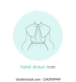 Puritan collar icon line element. Vector illustration of puritan collar icon line isolated on clean background for your web mobile app logo design.