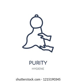 purity icon. purity linear symbol design from Hygiene collection. Simple outline element vector illustration on white background.