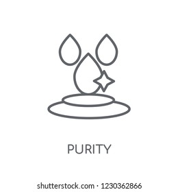 purity linear icon. Modern outline purity logo concept on white background from Hygiene collection. Suitable for use on web apps, mobile apps and print media.
