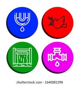 purity simple icons set. Contains such icons as Leak, Dove, Dam, can be used for web, mobile and logo