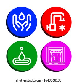 purity simple icons set. Contains such icons as Water, Cold water, Dam, can be used for web, mobile and logo