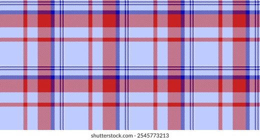 Purity tartan texture plaid, book background vector check. Wear fabric seamless pattern textile in light and red colors palette.