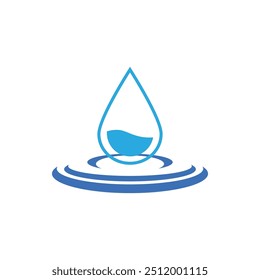 Ilustración vectorial de gota de agua de pureza