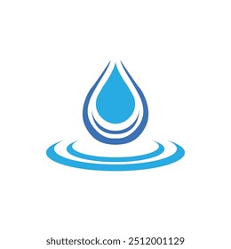 Ilustración vectorial de gota de agua de pureza