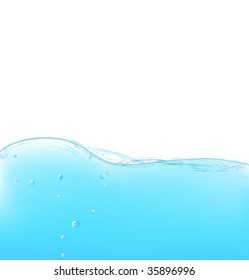 Purity water wave. Vector illustration.