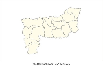 Purnia District map blank, Purnia District, Bihar State, República da Índia, Governo de Bihar, Território indiano, Índia Oriental, política, aldeia, turismo