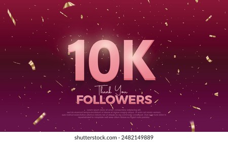 purple 10K isolated on Dark purple background Thank you followers peoples, 10K online social group, 11K followers celebration template design 
