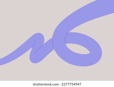 A purple 3D abstract curvy wire