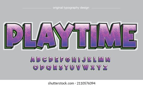 tipografía de juego tribal púrpura 3d