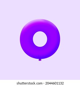 Purple 3D number 0 balloon realistic 3d helium Purple balloons. Vector illustration design Party decoration, Birthday,Anniversary,Christmas, Xmas,New year,Holiday Sale,celebration,carnival