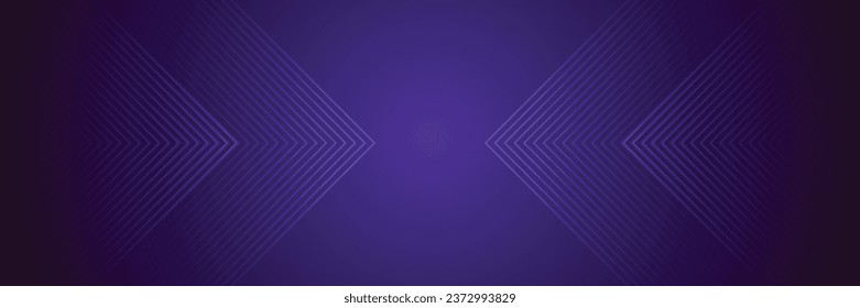 purple abstract background with  arrow lines. Horizontal banner template. Suit for cover, header, poster, banner, web