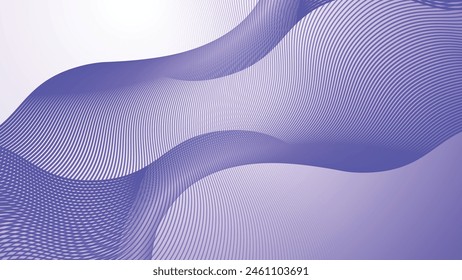 Fondo abstracto púrpura con Imagen de Vector de degradado de línea de curva para el fondo o la presentación