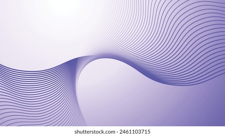 Fondo abstracto púrpura con Imagen de Vector de degradado de línea de curva para el fondo o la presentación