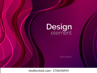 Purple abstract background design. Gradient shapes composition. Flowing design for posters, banners or cards 