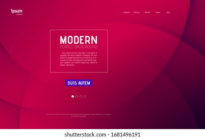 Purple abstract background design for Landing page site. Gradient shapes composition. Futuristic design for posters, banners or cards to.