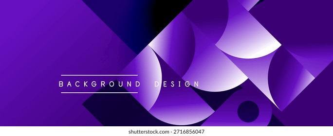 Fondo abstracto púrpura. Las Formas geométricas se superponen creando un efecto visual dinámico. El texto lee el diseño de fondo. Composición moderna y vibrante.