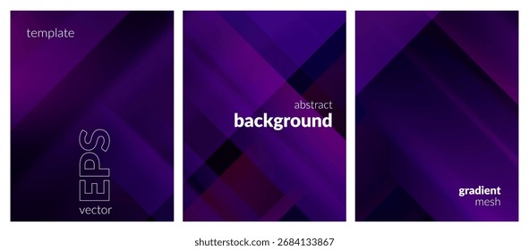 Fondo Abstractas púrpura con tonos degradados y patrones geométricos. Telón de fondo para branding, Web, portadas, presentaciones de Anuncios publicitarios, pósters, diseño digital o gráficos de redes sociales. Imagen de Vector
