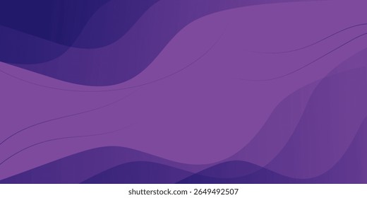 Purple Abstract Background With Gradient Waves, Smooth Curves, and Flowing Lines. Perfect for Technology, Fashion, Beauty, Backgrounds, and Modern Design Projects.