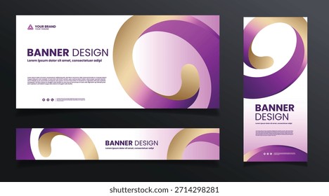 purple abstract background graphic design banner template