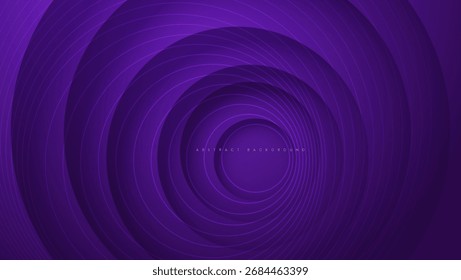 violetter abstrakter Hintergrund mit geschichteten Kreisen und kreisförmigen Linien. ideal für Banner, Poster, Web und Präsentation