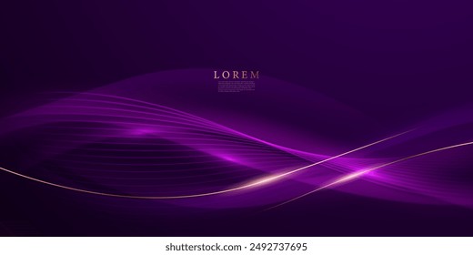 fondo abstracto púrpura con Ilustración vectorial de Elementos de lujo